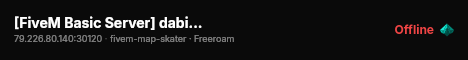 [FiveM Basic Server] dabi server live status badge