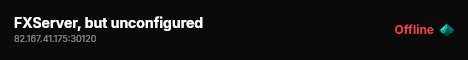 FXServer, but unconfigured live status badge