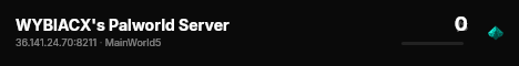 WYBIACX's Palworld Server live status badge
