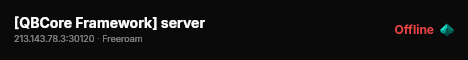 [QBCore Framework] server live status badge