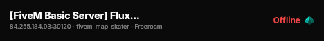 [FiveM Basic Server] Flux Server live status badge