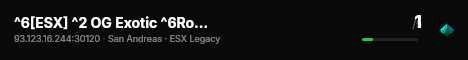 ^6[ESX] ^2 OG Exotic ^6Roleplay live status badge