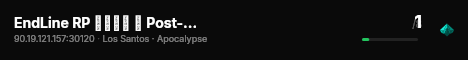 EndLine RP ▬▬↭🡺 ☣️ Post-Apocalyptique live status badge