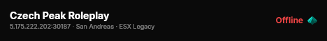 Czech Peak Roleplay live status badge