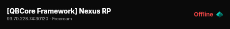 [QBCore Framework] Nexus RP live status badge