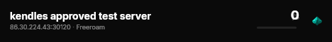 kendles approved test server live status badge