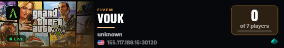 VOUK live status badge