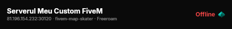 Serverul Meu Custom FiveM live status badge