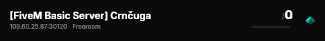 [FiveM Basic Server] Crnčuga live status badge