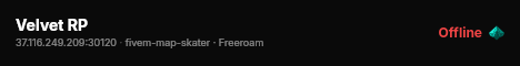 Velvet RP live status badge