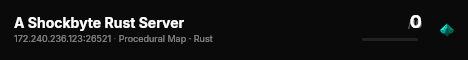 A Shockbyte Rust Server live status badge
