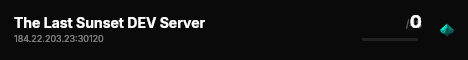 The Last Sunset DEV Server live status badge