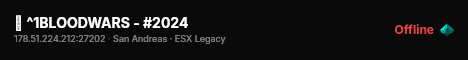 🩸 ^1BLOODWARS - #2024 live status badge