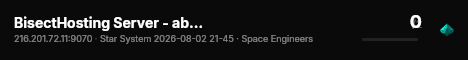 BisectHosting Server - abdce977 live status badge