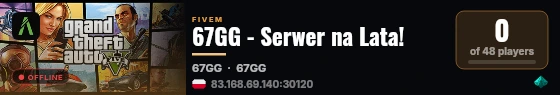 67GG - Serwer na Lata! live status badge