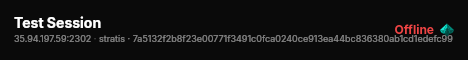 Test Session live status badge