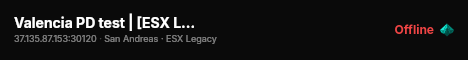 Valencia PD test | [ESX Legacy] live status badge