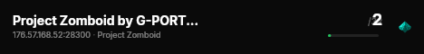 Project Zomboid by G-PORTAL.com live status badge
