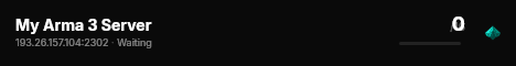 My Arma 3 Server live status badge