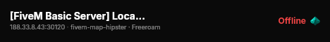 [FiveM Basic Server] LocalHost live status badge