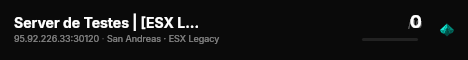 Server de Testes | [ESX Legacy] live status badge