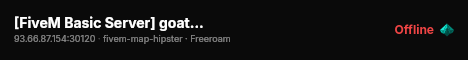 [FiveM Basic Server] goat_private live status badge