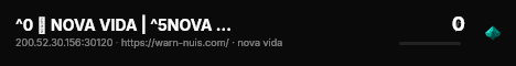 ^0 🔨 NOVA VIDA | ^5NOVA VIDA live status badge