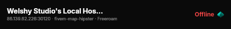 Welshy Studio's Local Host Server live status badge