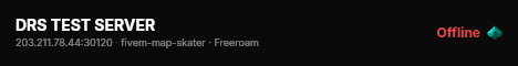 DRS TEST SERVER live status badge
