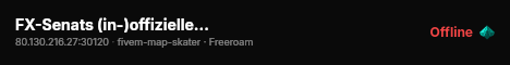 FX-Senats (in-)offizieller GTA V Server live status badge