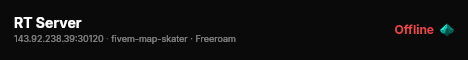 RT Server live status badge