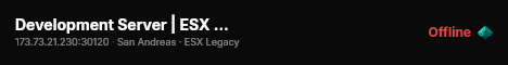 Development Server | ESX Legacy live status badge