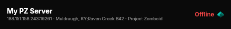 My PZ Server live status badge