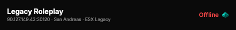 Legacy Roleplay live status badge