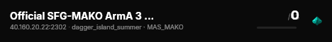 Official SFG-MAKO ArmA 3 Server live status badge
