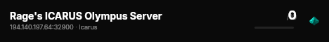 Rage's ICARUS Olympus Server live status badge