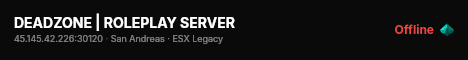 DEADZONE | ROLEPLAY SERVER live status badge