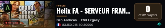 Helix FA - SERVEUR FRANÇAIS live status badge
