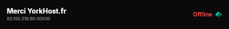 Merci YorkHost.fr live status badge