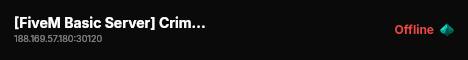 [FiveM Basic Server] Crime Streets live status badge