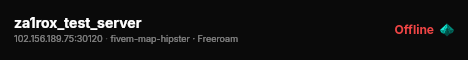 za1rox_test_server live status badge