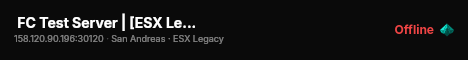  FC Test Server | [ESX Legacy] live status badge
