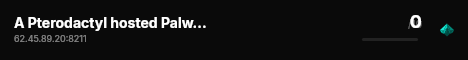 A Pterodactyl hosted Palworld Server live status badge