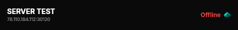 SERVER TEST live status badge