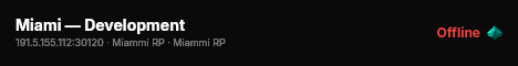 Miami — Development live status badge