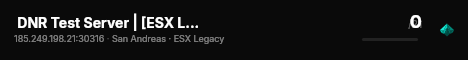  DNR Test Server | [ESX Legacy] live status badge