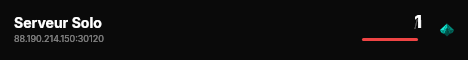 Serveur Solo live status badge