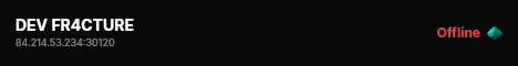 DEV FR4CTURE live status badge