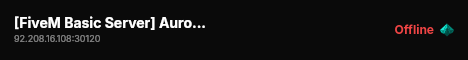[FiveM Basic Server] Aurora Legacy live status badge