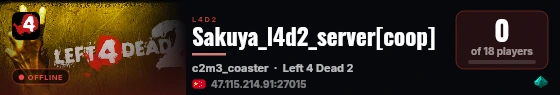 Sakuya_l4d2_server[coop] live status badge